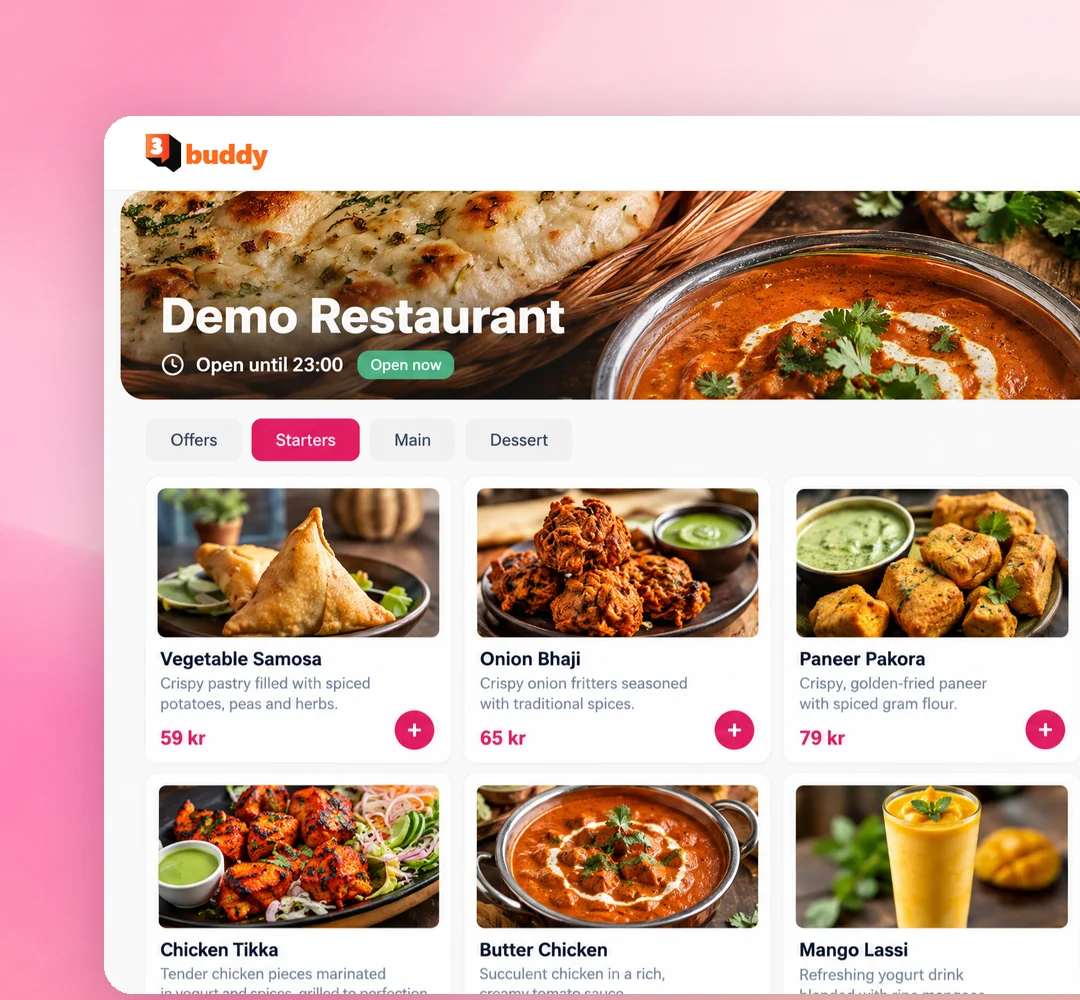 3buddy online ordering on a phone